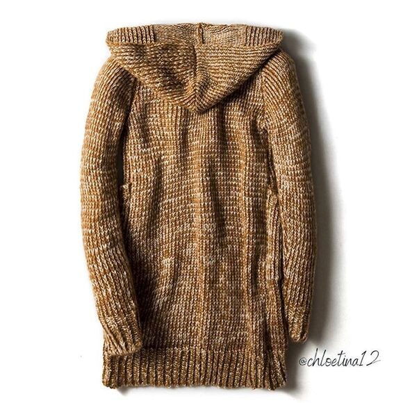 Men's Casual Loose Horn Button Up Mid Long Hooded - Picture 14 of 16